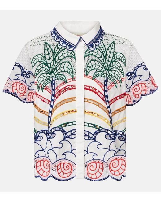 Farm Rio White Hemd Aus Baumwolle