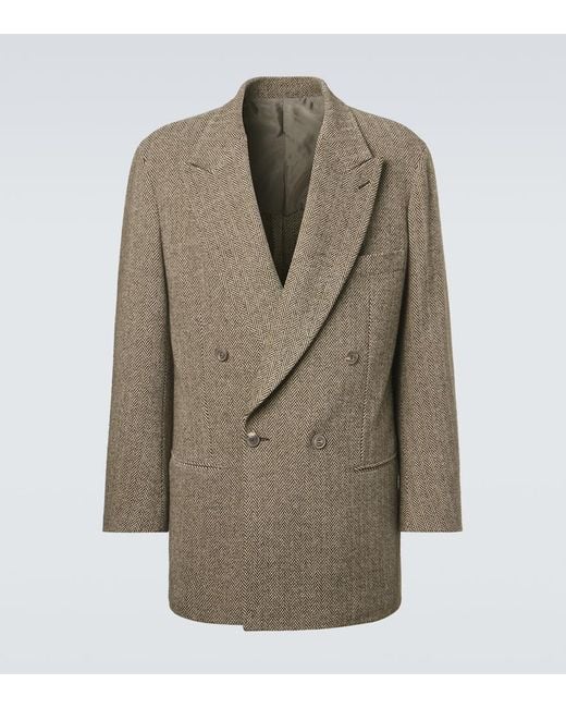 Giorgio Armani Natural Archivio Cotton And Wool-Blend Blazer for men