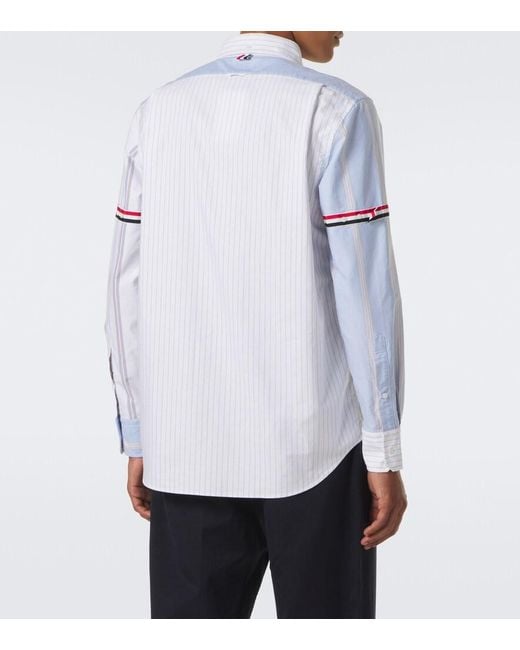 Thom Browne White Striped Cotton Shirt for men