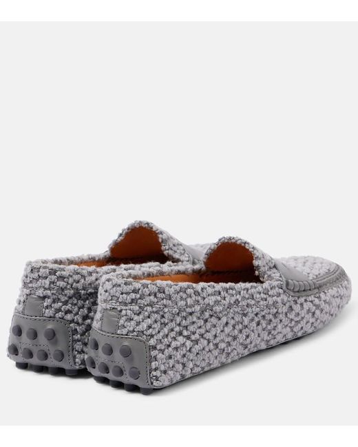 Tod's Gray Gommino Boucle Driving Shoes
