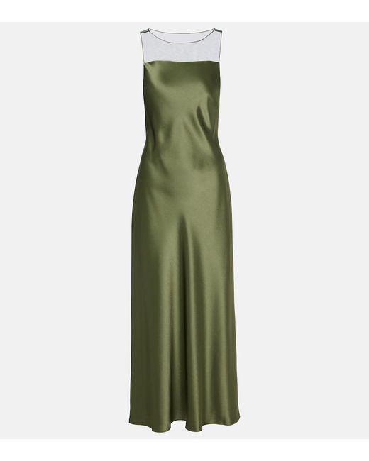 Polo Ralph Lauren Green Satin Gown