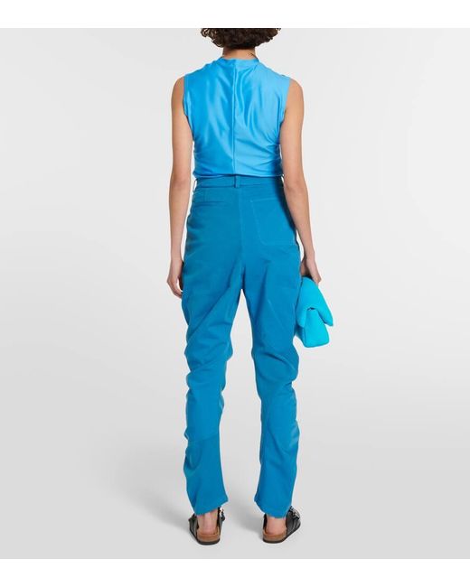 J.W. Anderson Blue High-Rise-Hose Twisted
