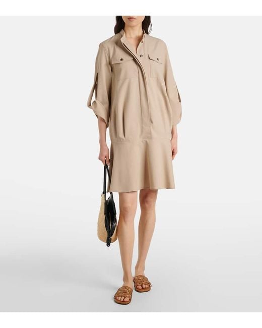 Loewe Brown Petal Anagram Leather Slides