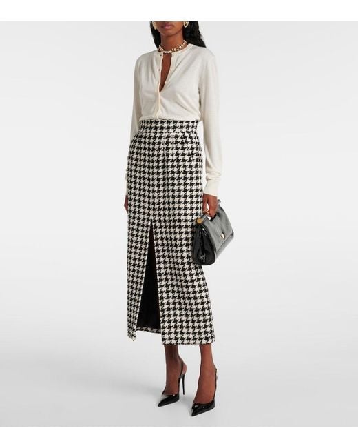 Dolce & Gabbana White Dg Cashmere And Silk Cardigan