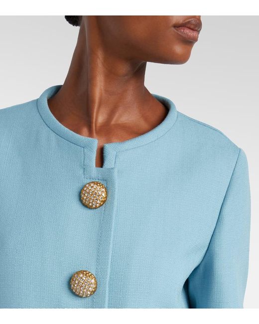 Valentino Blue Jacke Aus Canvas