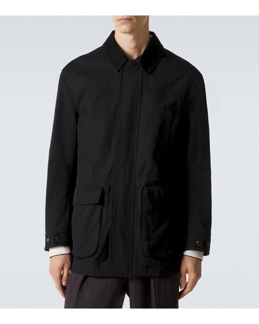 Tom Ford Black Cotton And Silk Twill Field Jacket for men
