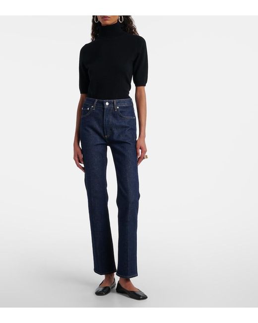 Citizens of Humanity Blue Zurie High-Rise Straight Jeans