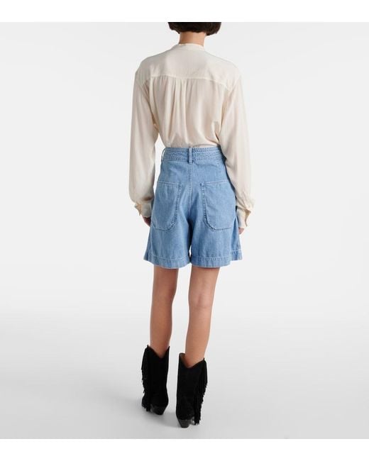Isabel Marant Blue Ingrid Denim Shorts