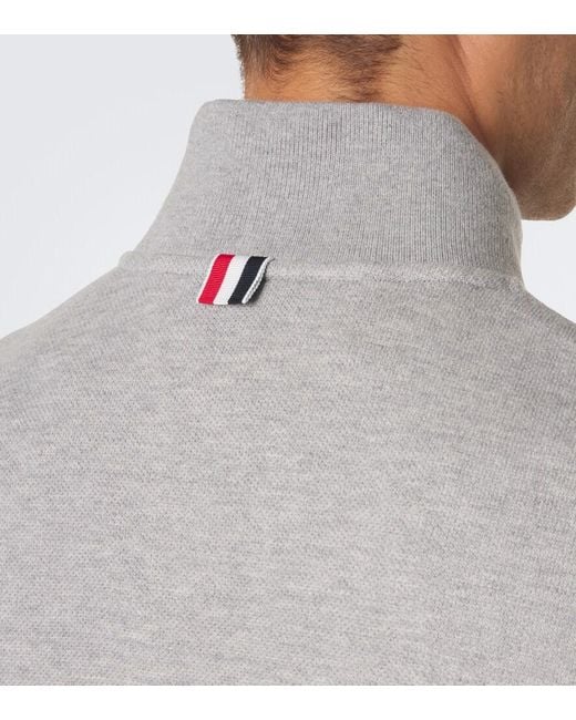 Thom Browne Gray Cotton Pique Sweatshirt for men