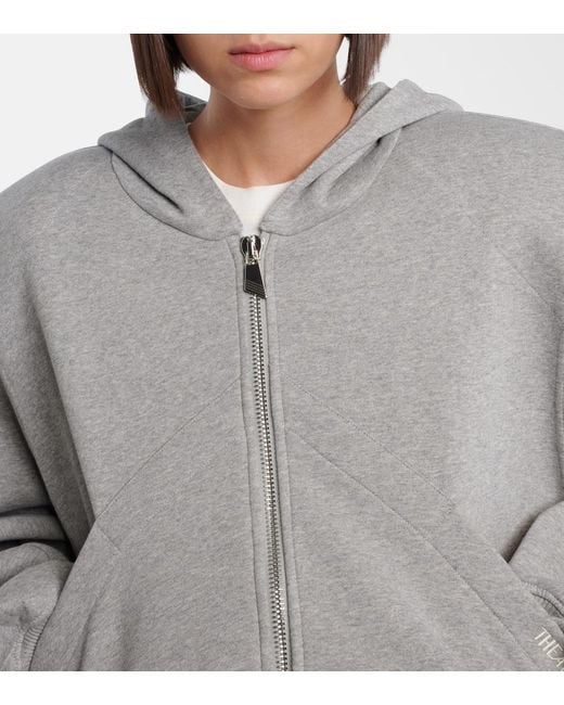 The Attico Gray Cotton Jersey Hoodie
