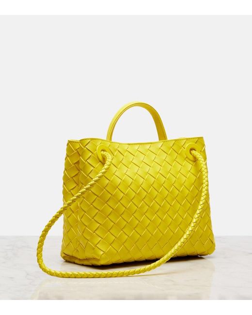 Bottega Veneta Yellow Andiamo Small Leather Tote Bag