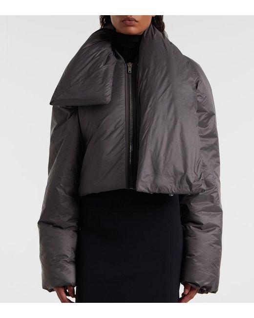 Rick Owens Gray Convertible Puffer Jacket