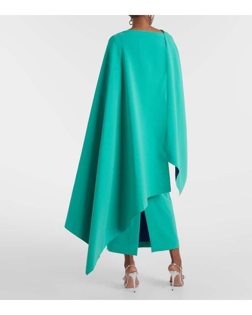 Roksanda Green Demetria Caped Midi Dress
