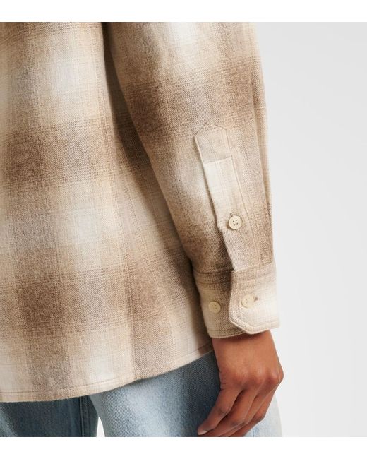 Citizens of Humanity Natural Kota Checked Cotton Flannel Shirt