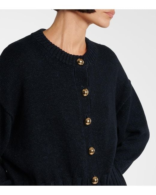 Altuzarra Blue Cardigan Liam Aus Einem Baumwollgemisch
