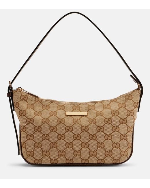 Gucci Brown Lady Lunetta Small Gg Canvas Shoulder Bag