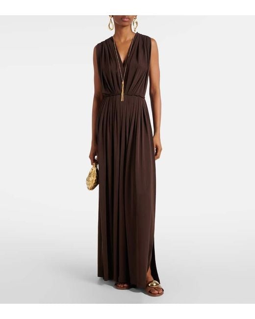 Max Mara Brown Maxikleid