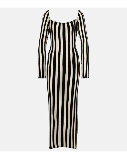 LAQUAN SMITH Black Striped Gown