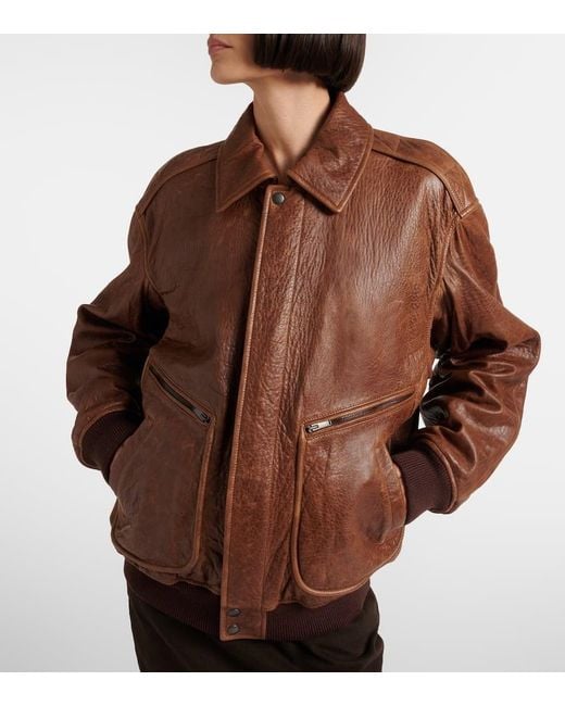 Chaqueta De Piel Chaqueta Saint Laurent de color Brown