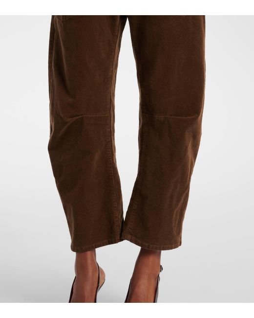 Nili Lotan Brown Shon Cotton-blend Corduroy Wide-leg Pants