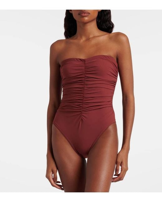 Maillot De Bain Bandeau Basics Karla Colletto en coloris Red