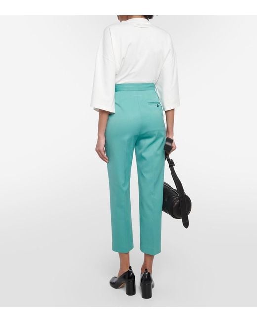 MM6 by Maison Margiela Green Pleated Pants