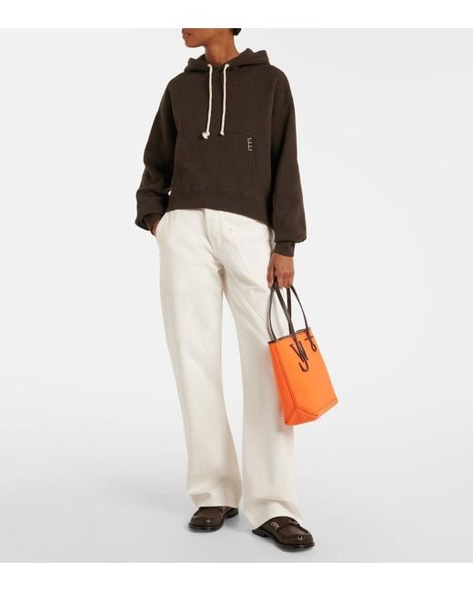 J.W. Anderson Orange Anchor Small Leather-Trimmed Tote Bag