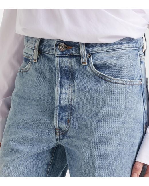 FRAME Blue The Lax High-Rise Flared Jeans