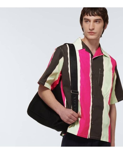 Prada Hemd Aus Einem Baumwollgemisch in Multicolor für Herren