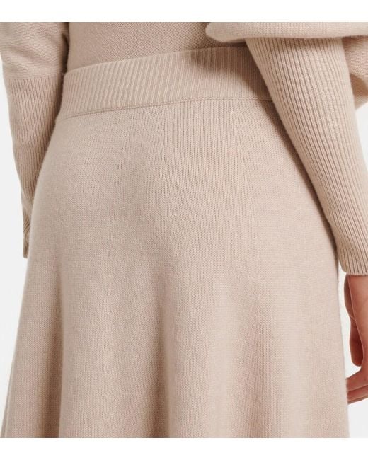 Agnona Natural Cashmere Midi Skirt