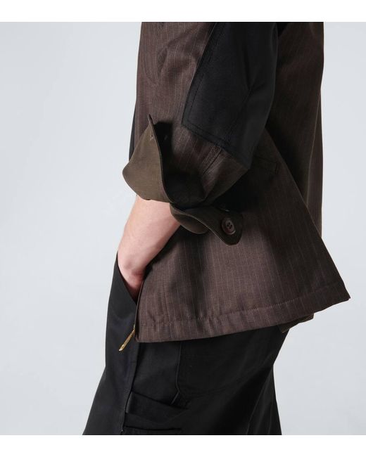 X Carhartt chaqueta bluson a rayas Junya Watanabe de hombre de color Black