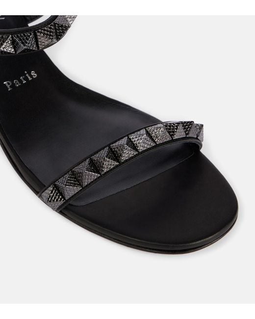 Christian Louboutin Black Pyrasand 30 Leather Sandal