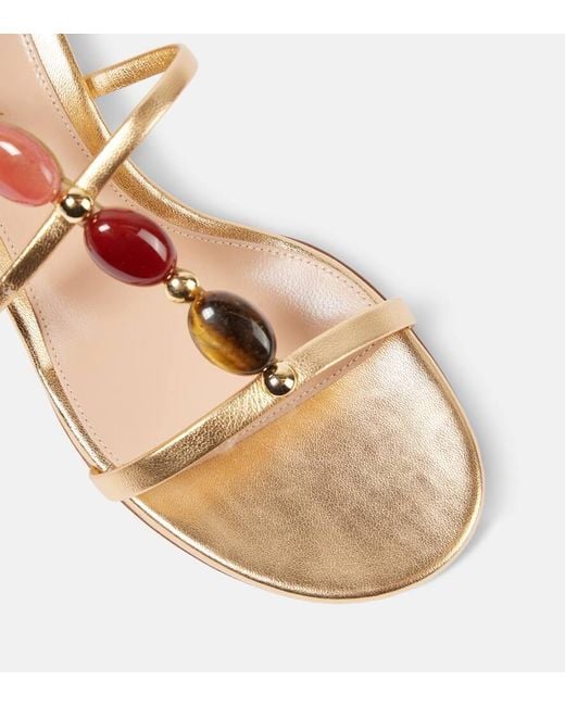 Gianvito Rossi Shanti 45 Metallic Leather Sandals