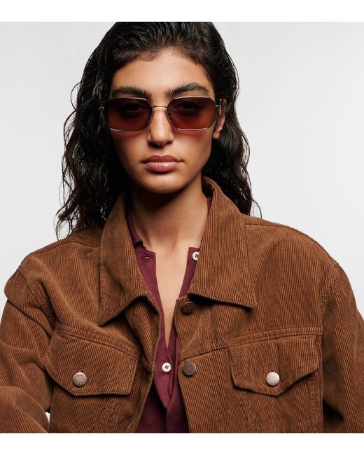 Prada Brown Symbole Square Sunglasses