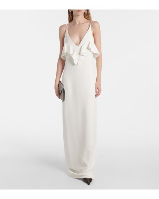 Stella McCartney White Ruffled Gown