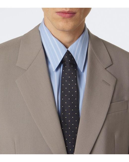 Saint Laurent Brown Wool And Mohair Blazer for men