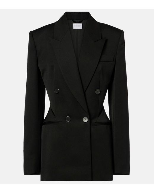 Givenchy Black Cutout Wool Blazer