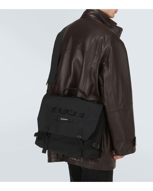 Balenciaga Black Army Messenger Bag for men