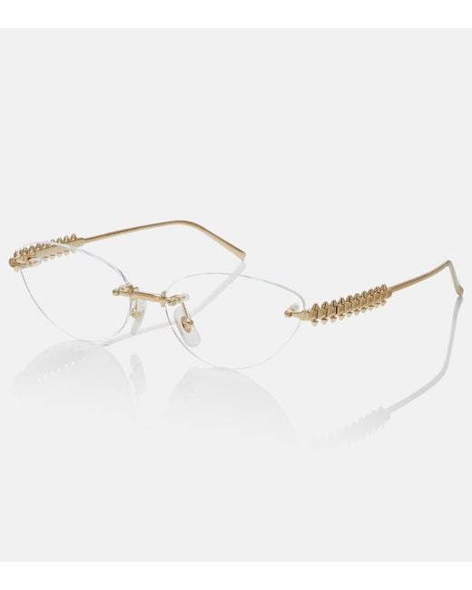 Cartier Metallic Clash De Cartier Cat-Eye Glasses