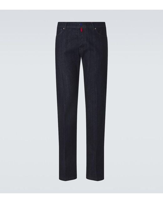Kiton Blue Slim Jeans for men
