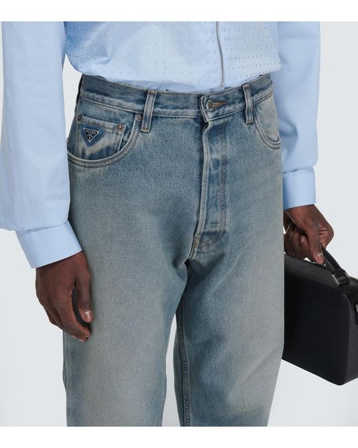 Prada Mid-Rise Jeans in Blue für Herren