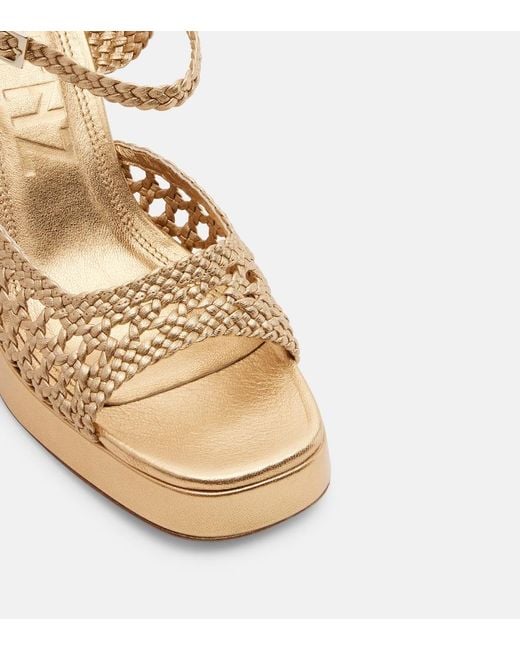 Souliers Martinez Cheyenne Metallic Leather Sandals
