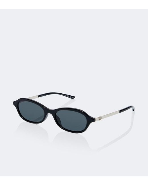 Gucci Black Bella Oval Sunglasses