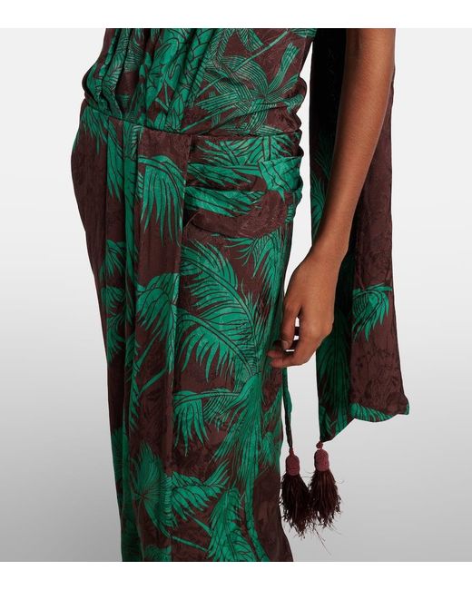Johanna Ortiz Women's Green Summer Counts Jacquard Maxi Dress
