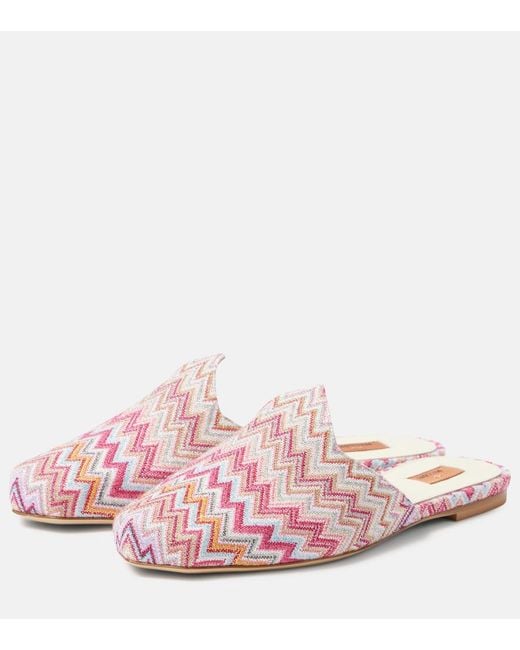 Missoni Pink Zigzag Mules