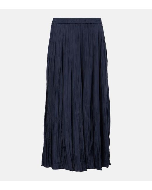 Joseph Blue Sully Silk Midi Skirt