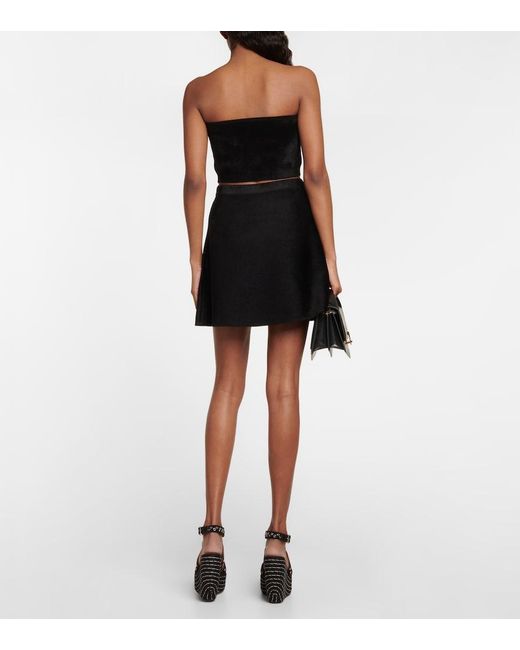 Alaïa Black Velvet Bandeau Top