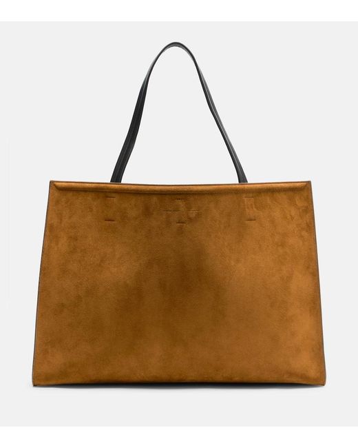 Phoebe Philo Brown Large Slouch Cabas Suede Tote Bag