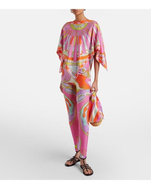 Emilio Pucci Pink Orchidee Leggings
