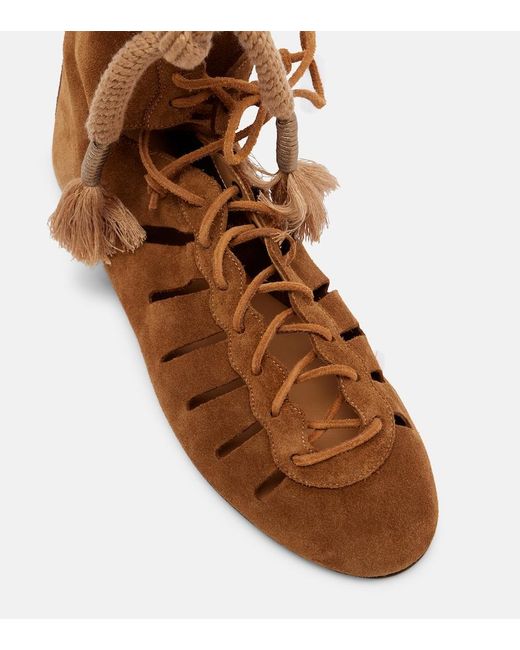 Isabel Marant Brown Liade Suede Lace-Up Ankle Boots